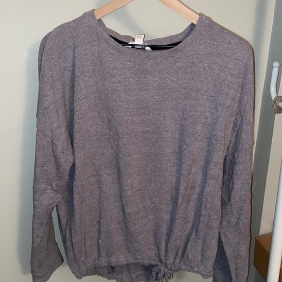 3 Dots M Grey Sparkly Long Slv - Picture 1 of 5